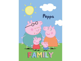 Kocyk dziecięcy Peppa Pig Family