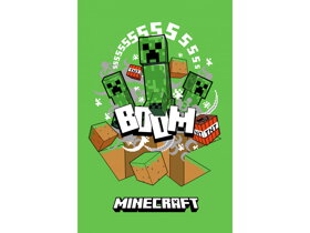 Kocyk dziecięcy Minecraft Boom Creeper