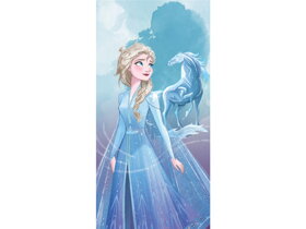 Niebieski ręcznik plażowy Frozen Elsa