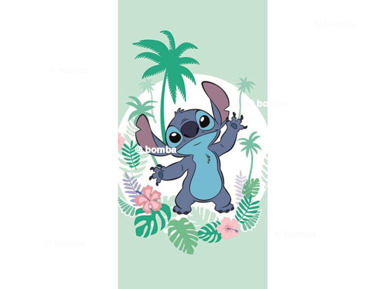 Zielony ręcznik plażowy Lilo i Stitch